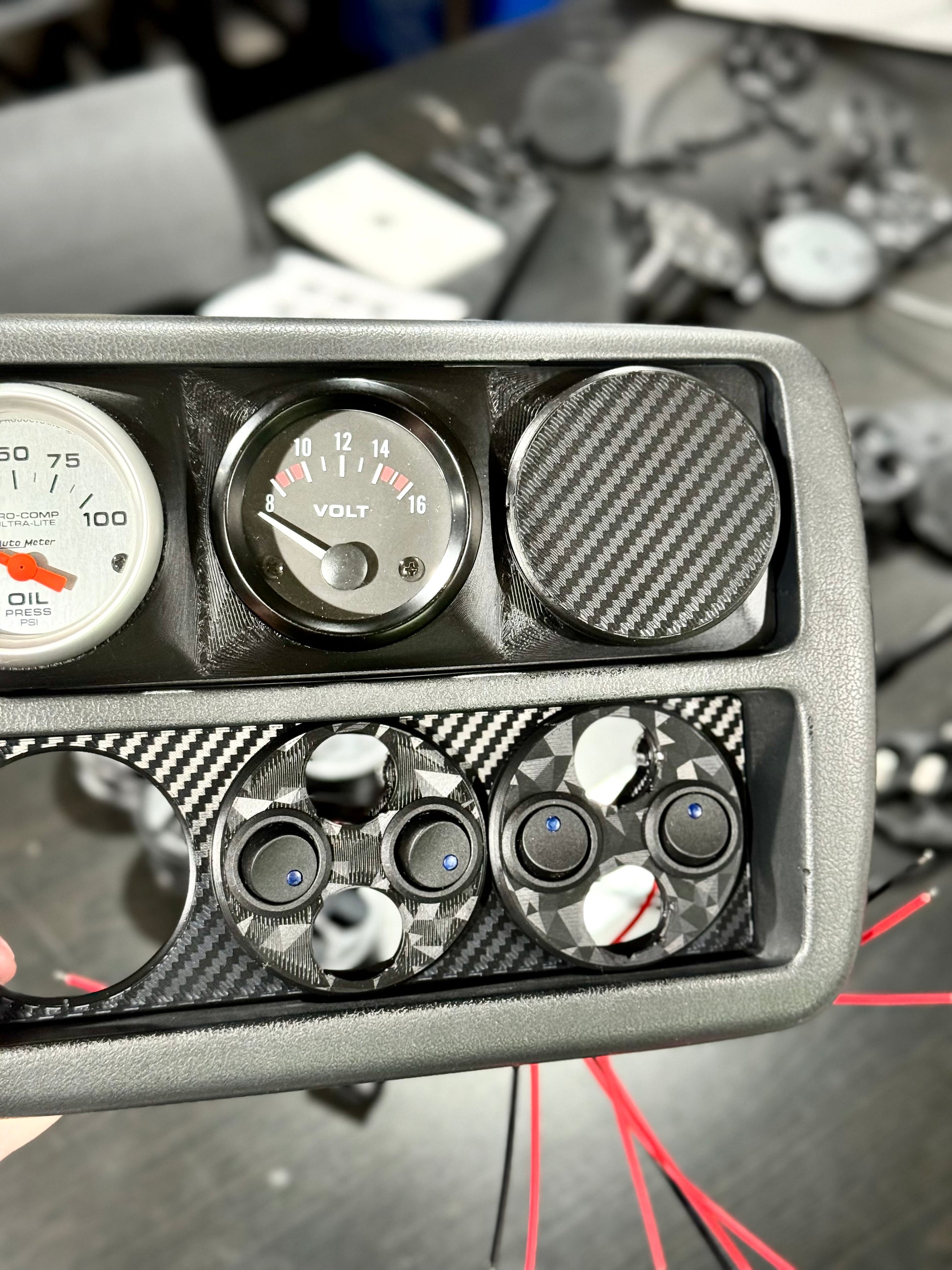52MM Gauge Pod Filler - Textured / Blank Delete