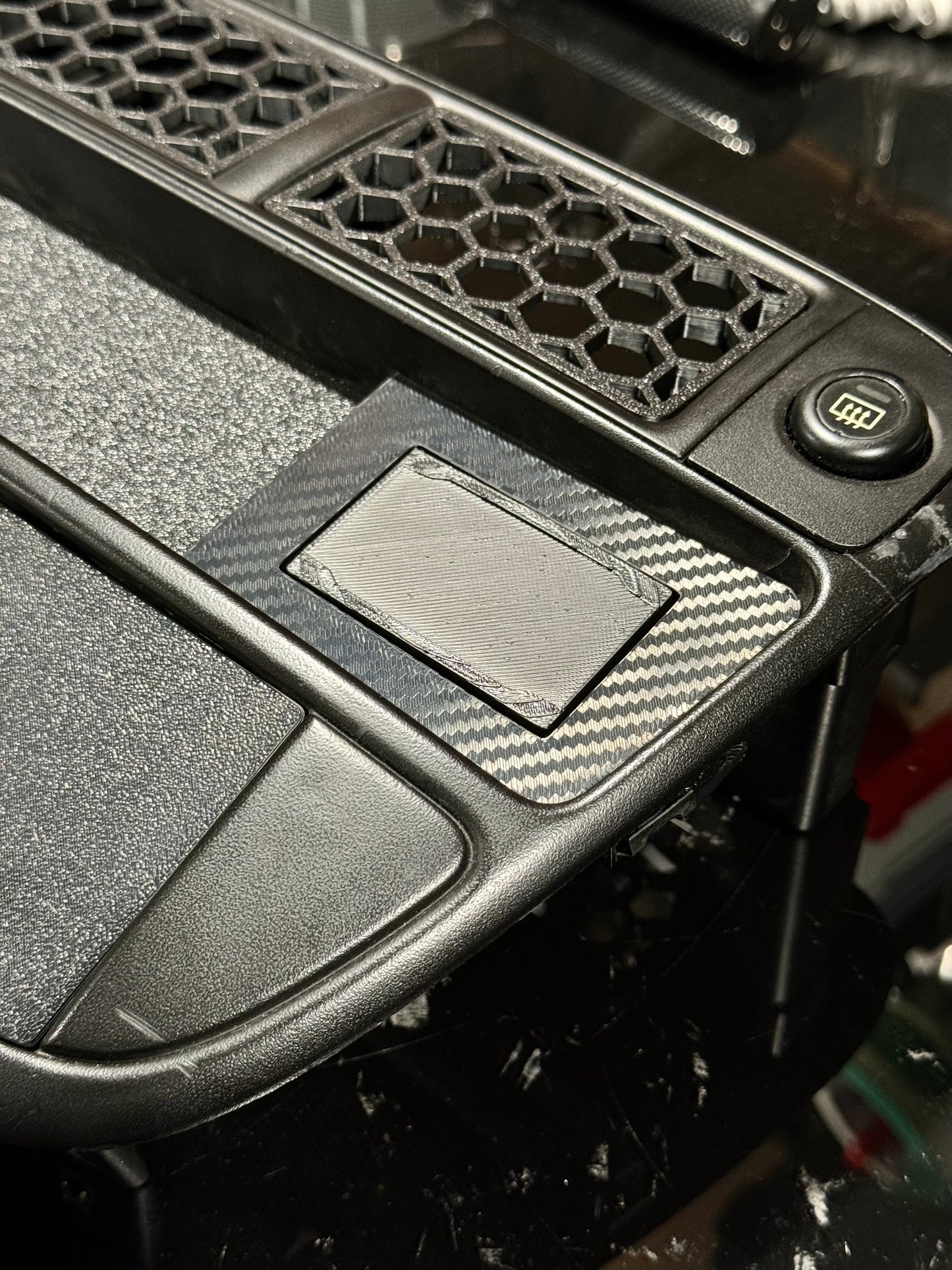 Clock / Pocket FuelTech Nano Mount EK Civic - 2 PC - FULL BLOCK OFF / CARBON FIBER