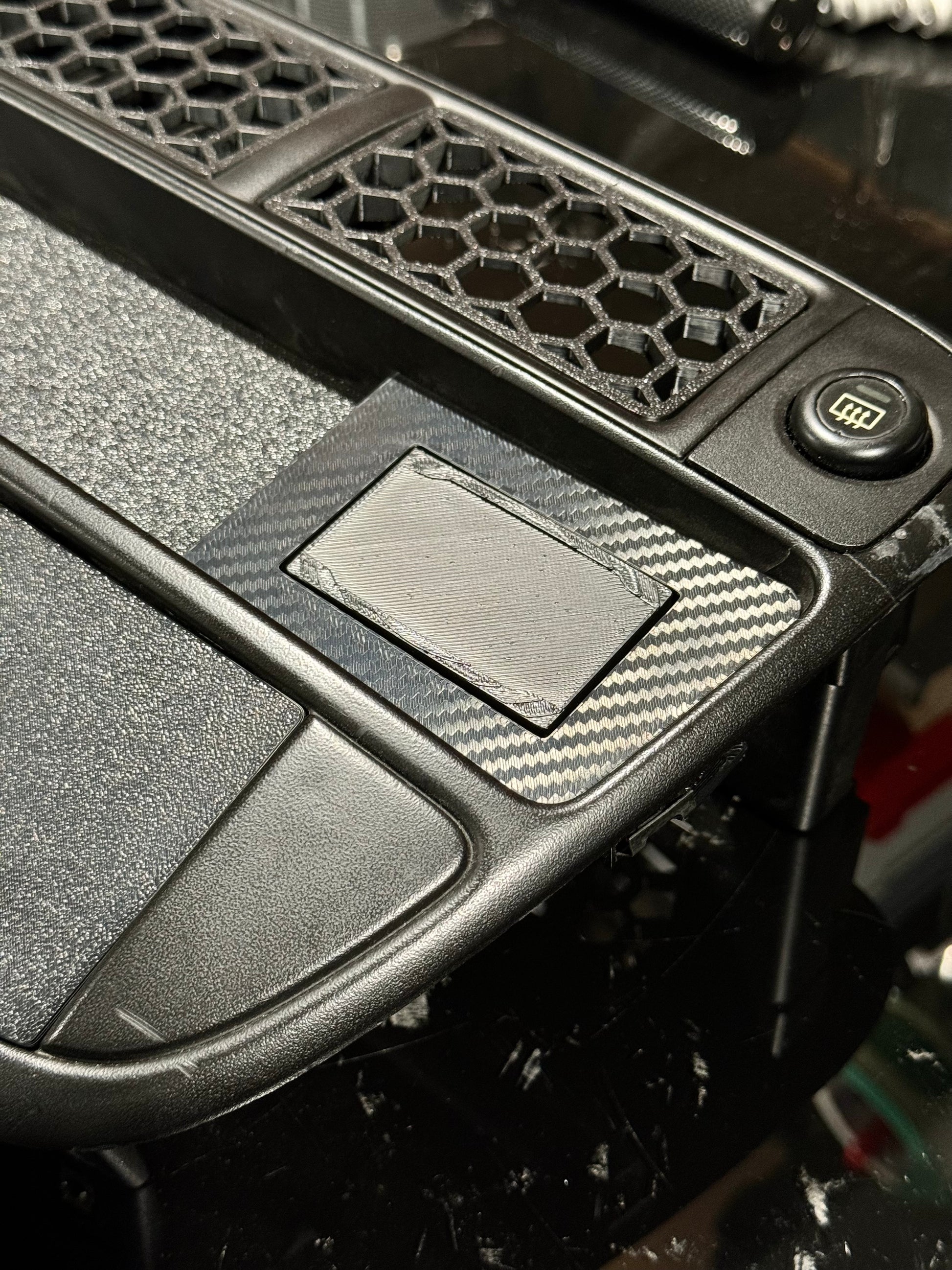 Clock / Pocket FuelTech Nano Mount EK Civic - 2 PC - FULL BLOCK OFF / CARBON FIBER