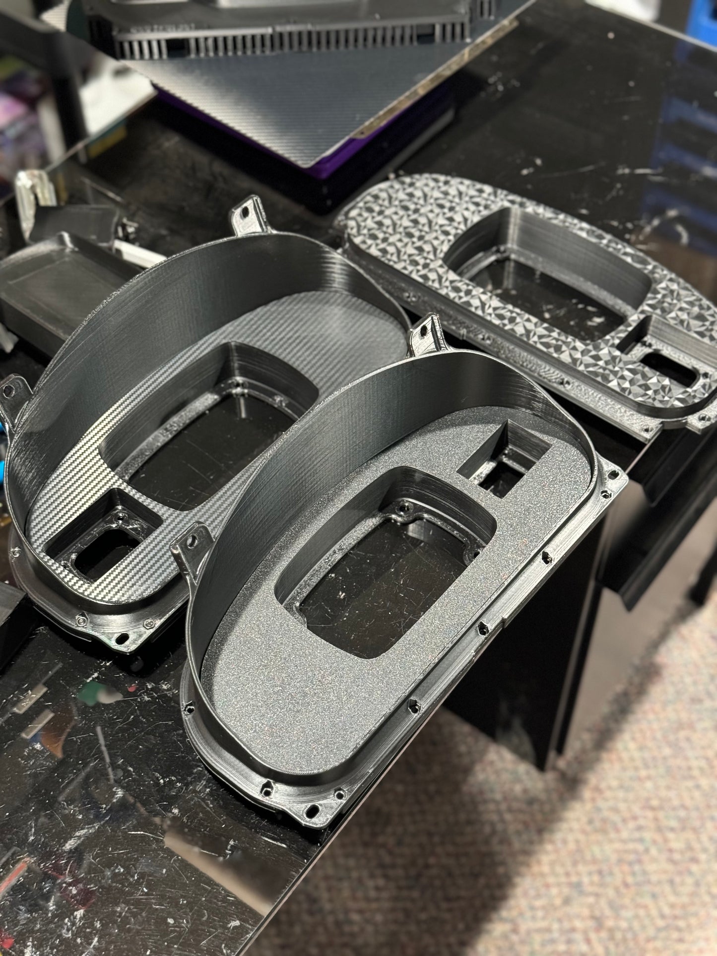 Cluster Display FLUSH Mount EK HONDA CIVIC CARBON DIAMOND PATTERN Textured / FUELTECH FT450 FT550 FT600 NANO PRO WB02