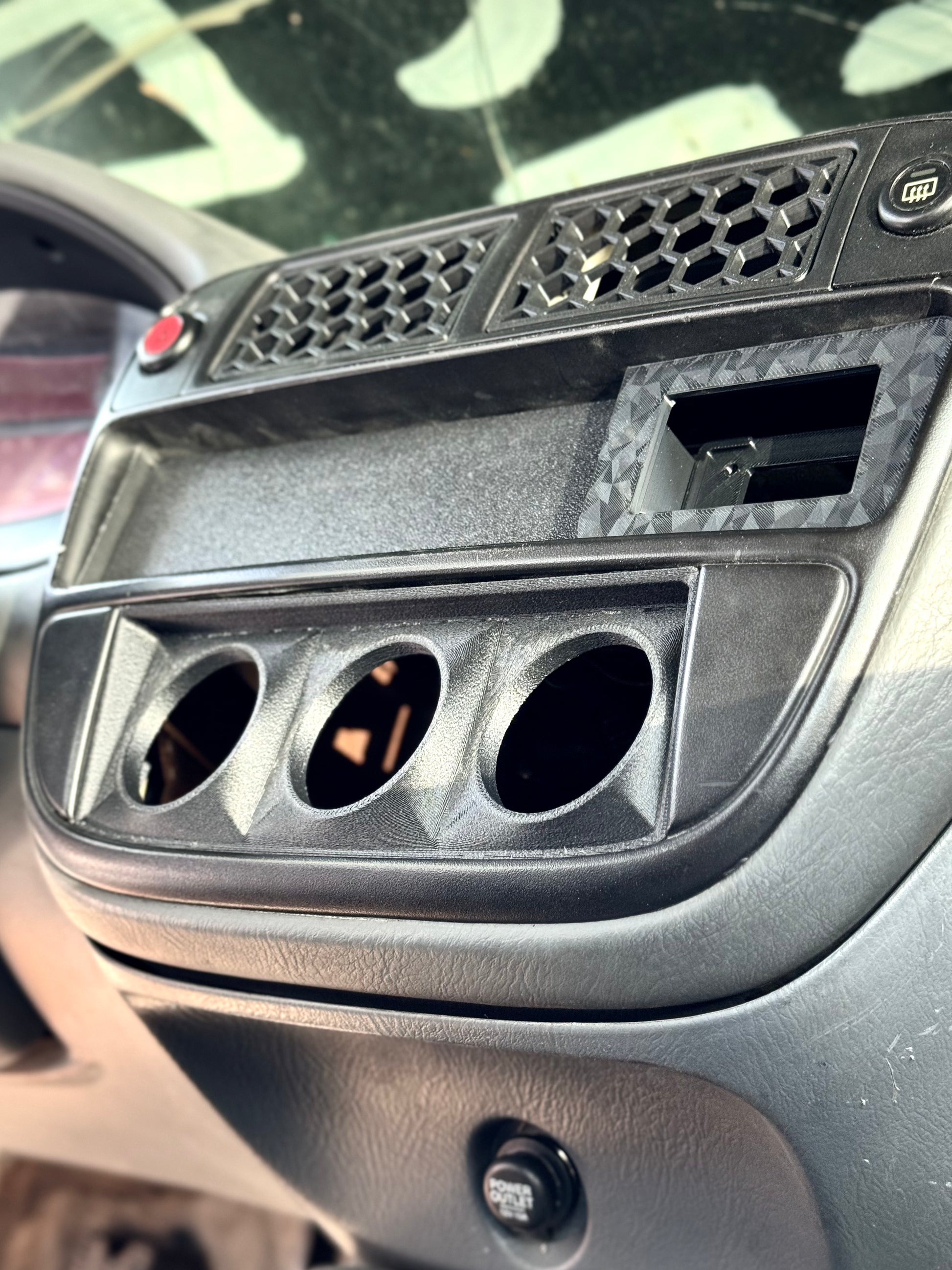 Climate Gauge 3 Pod Civic EK - ABS - Standard smooth black