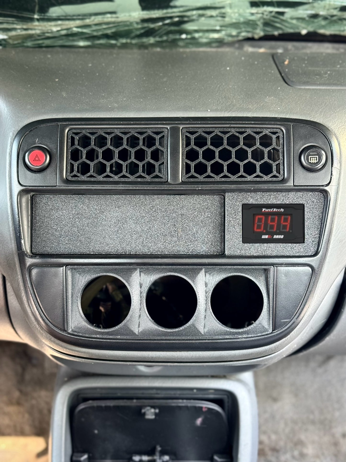 Clock / Pocket FuelTech Nano Mount EK Civic - 2 PC - FULL BLOCK OFF / TEXTURE