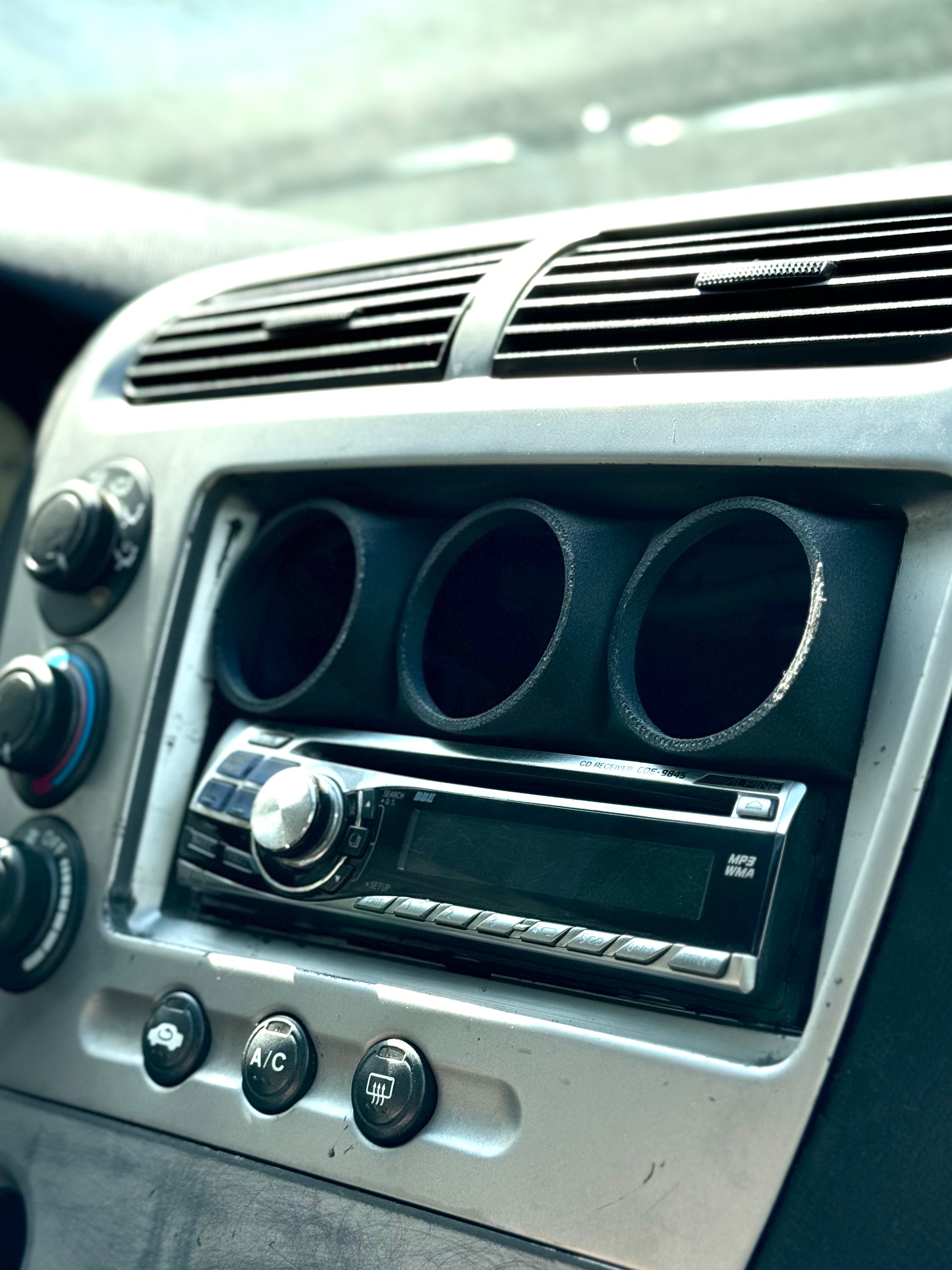 Radio 3 Gauge Pod Double or Single Din - Premium ABS+GF
