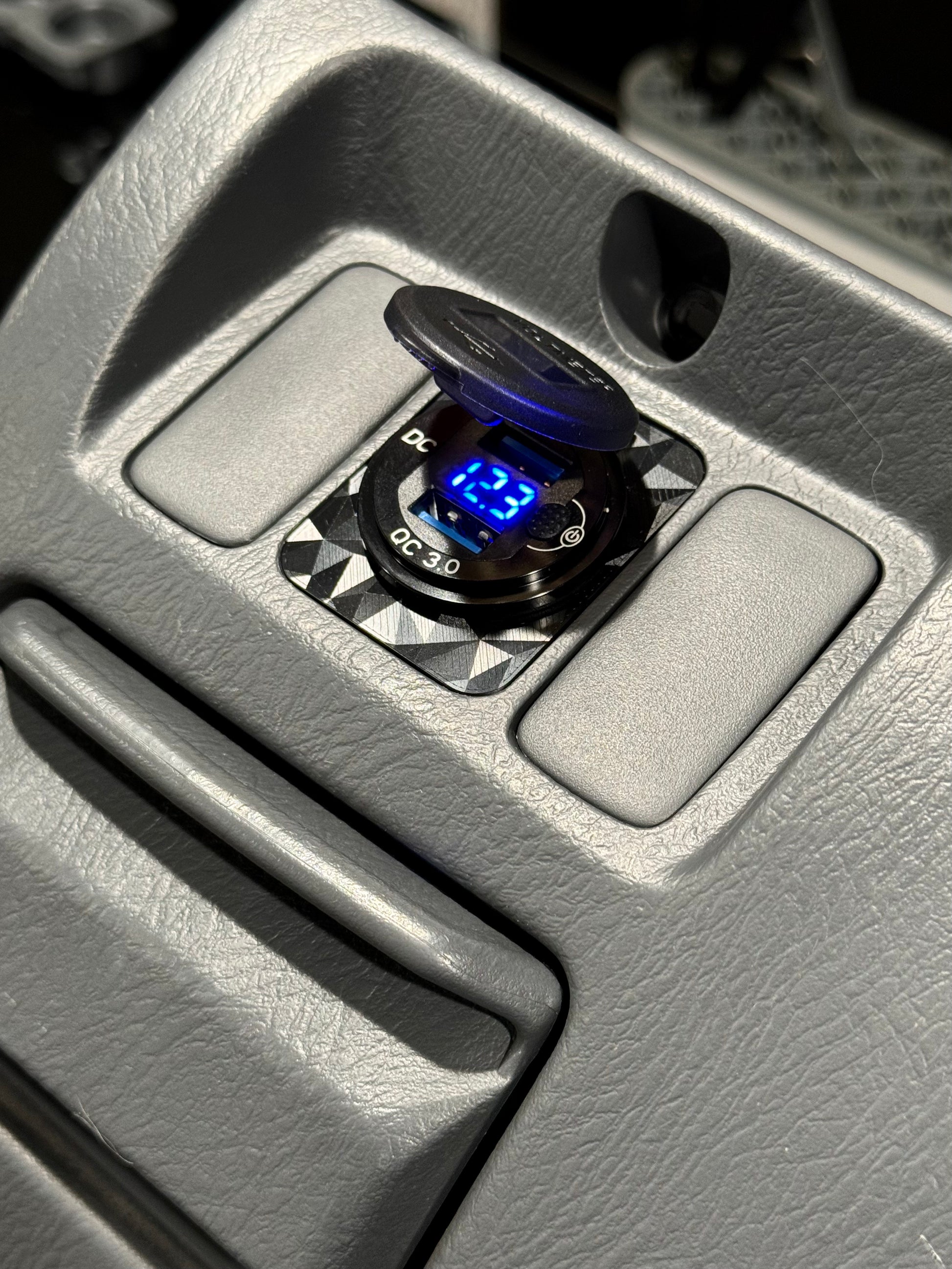 Mirror Switch Mounts EK Civic - Voltmeter / USB Charger / Textured