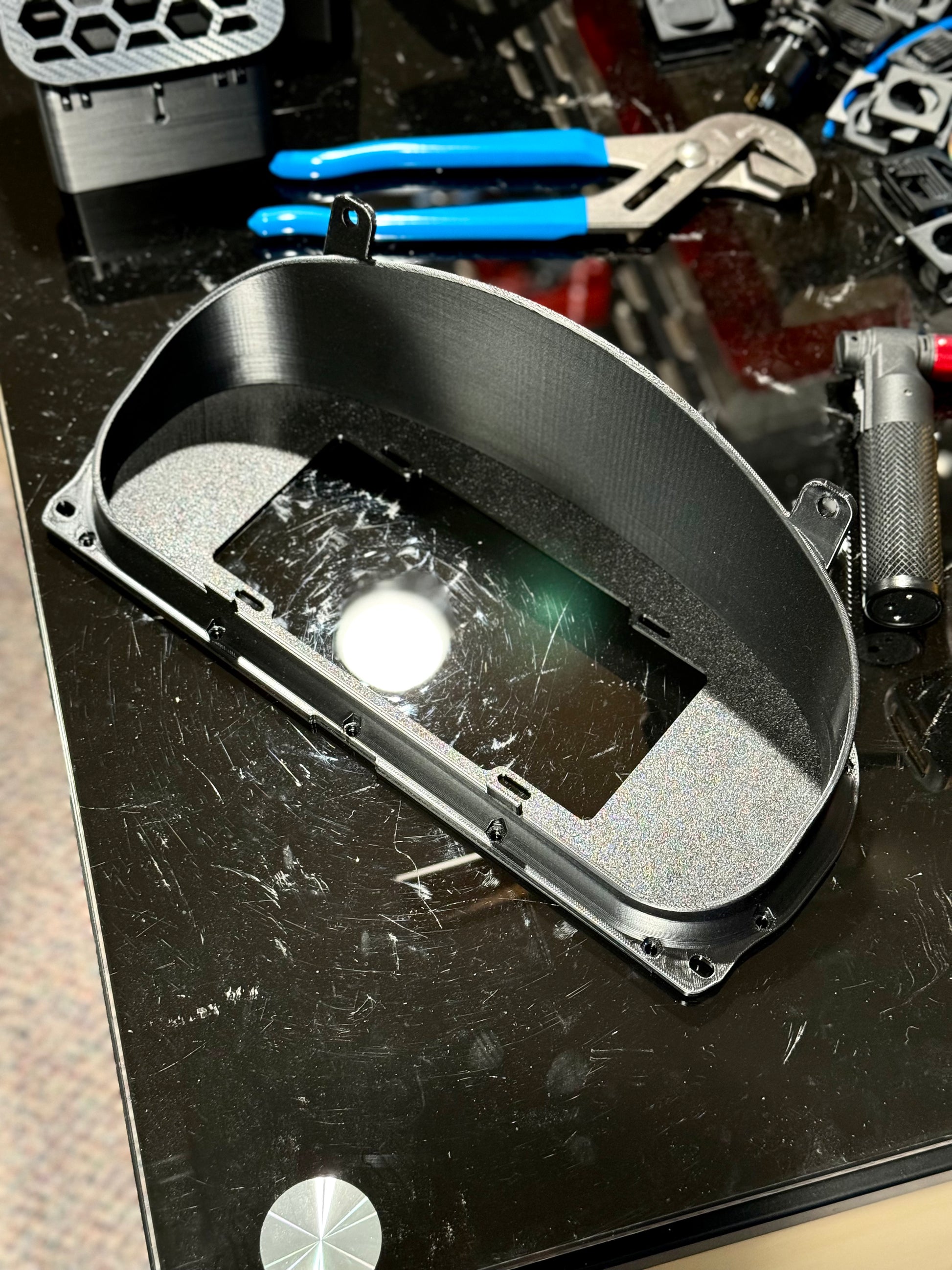Cluster Display PANEL Mount EK - Textured / Powertune