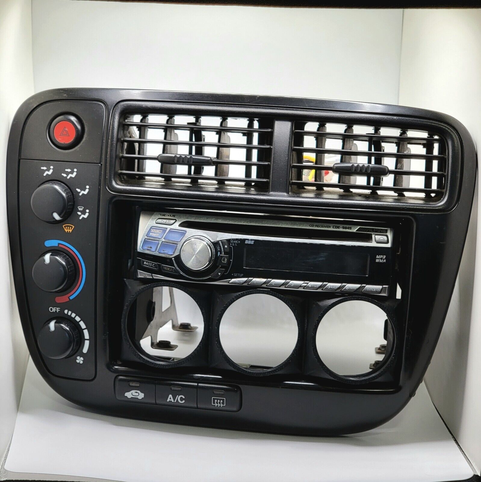 Radio 3 Gauge Pod Double or Single Din - Standard ABS