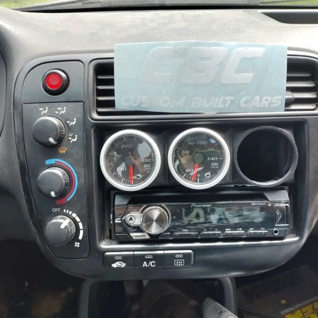 Radio 3 Gauge Pod Double or Single Din - Standard ABS