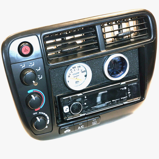 Radio FLAT 1, 2, 3 Gauge Pod Single OR Double Din - Textured / Single O