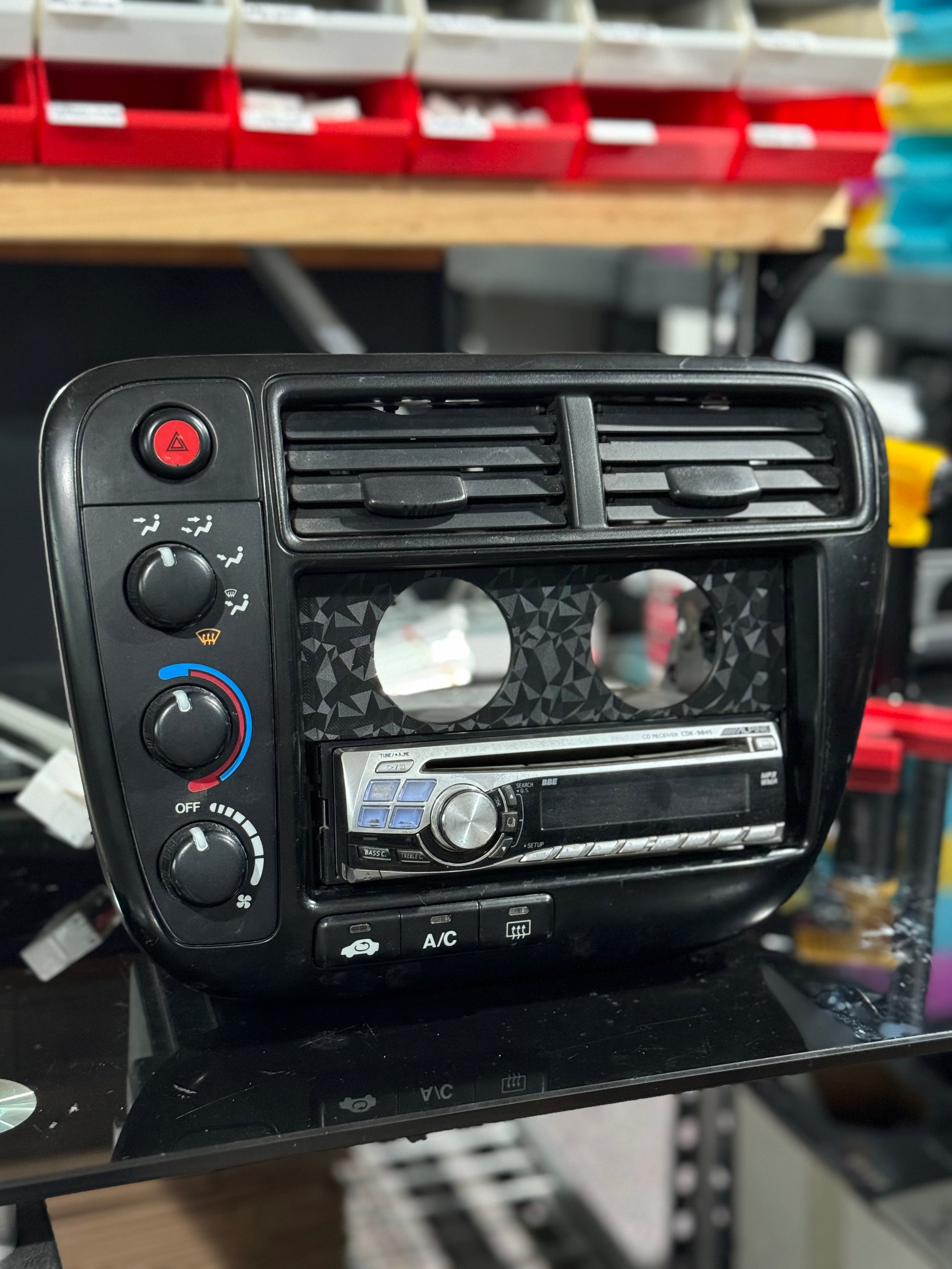 Radio FLAT 1, 2, 3 Gauge Pod Single OR Double Din - Diamond / Double O O