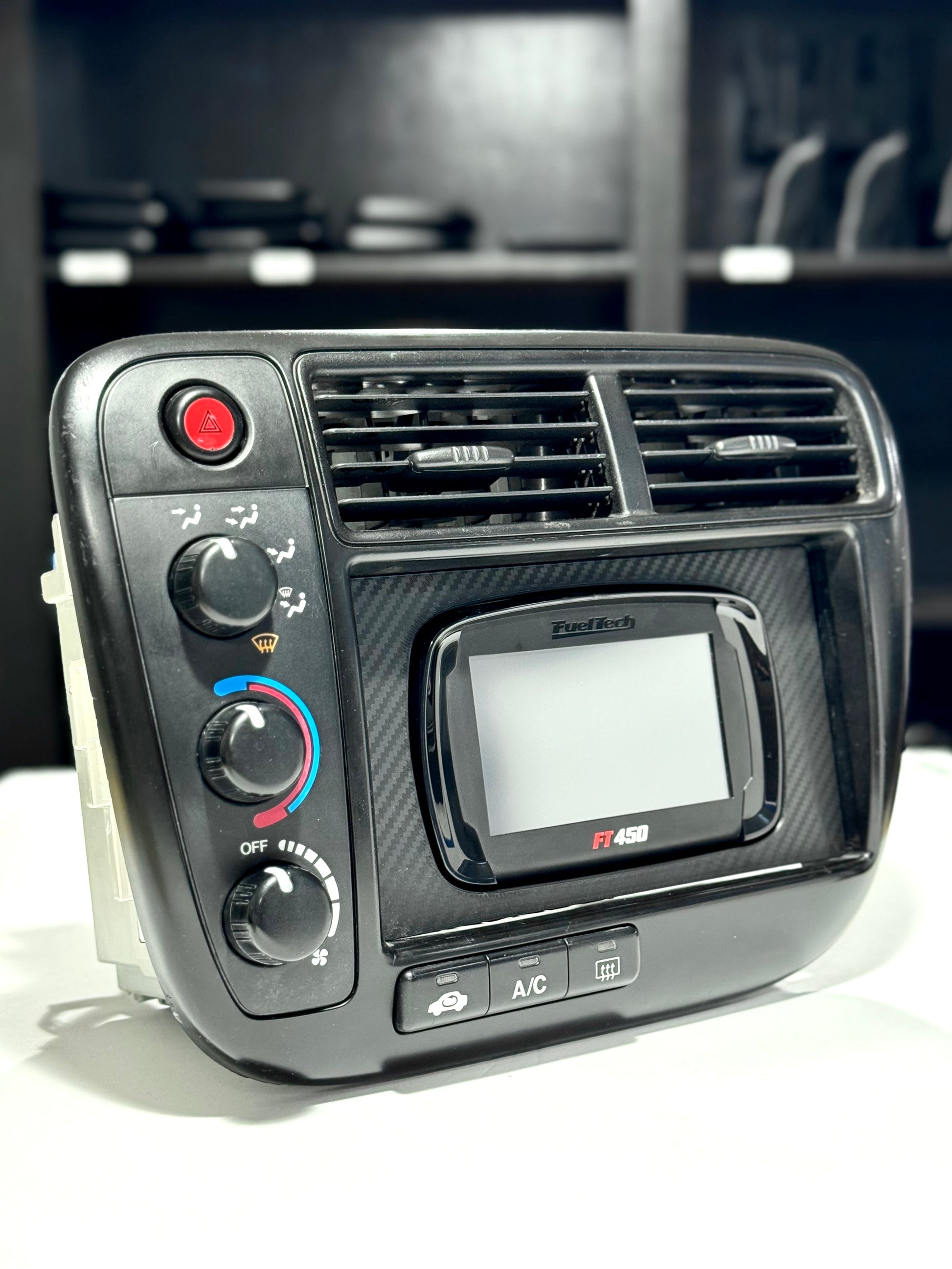 Double Din Display Mount Honda Radio - Carbon Fiber / FuelTech 450/550