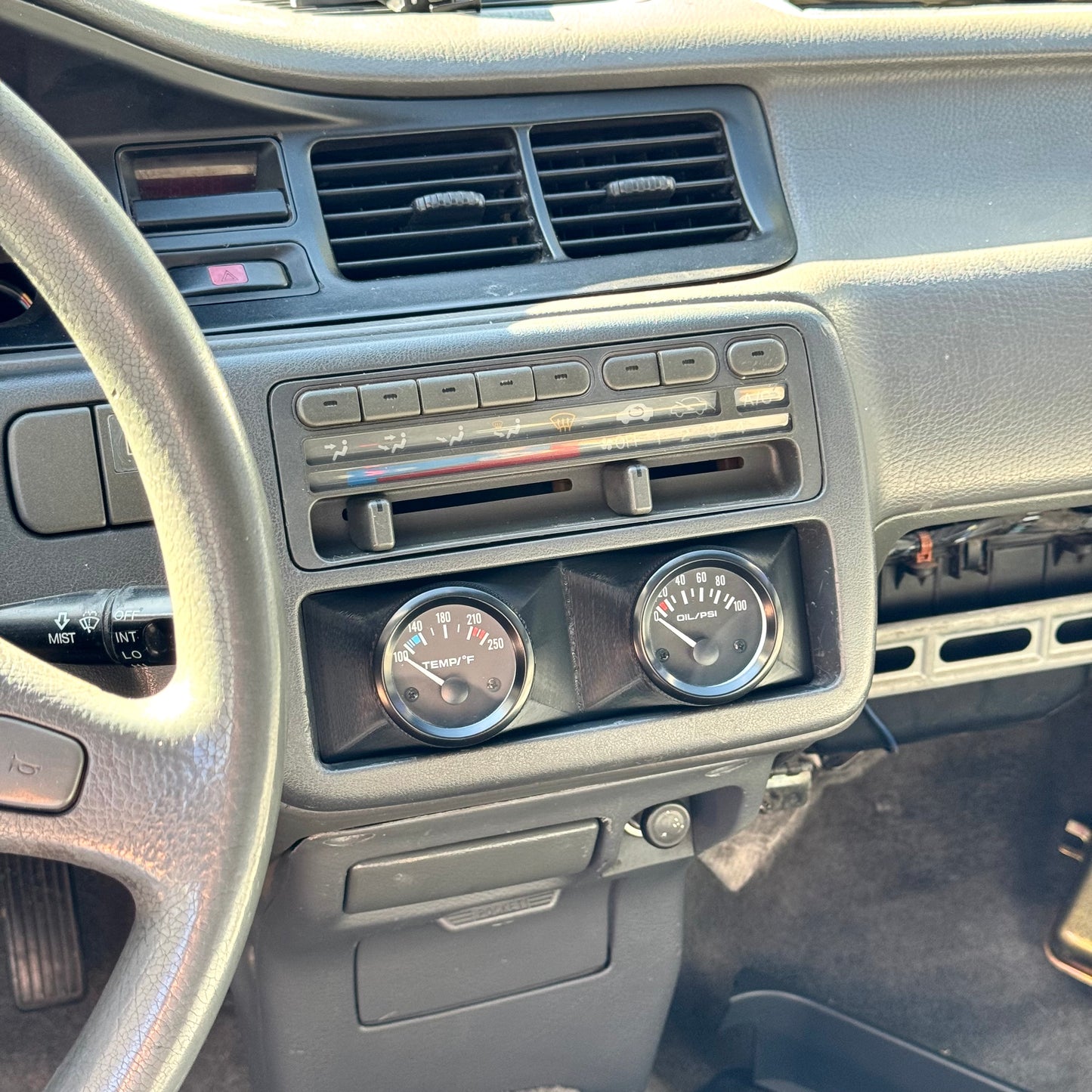 Single Din Radio Angled 2 Pod 52mm