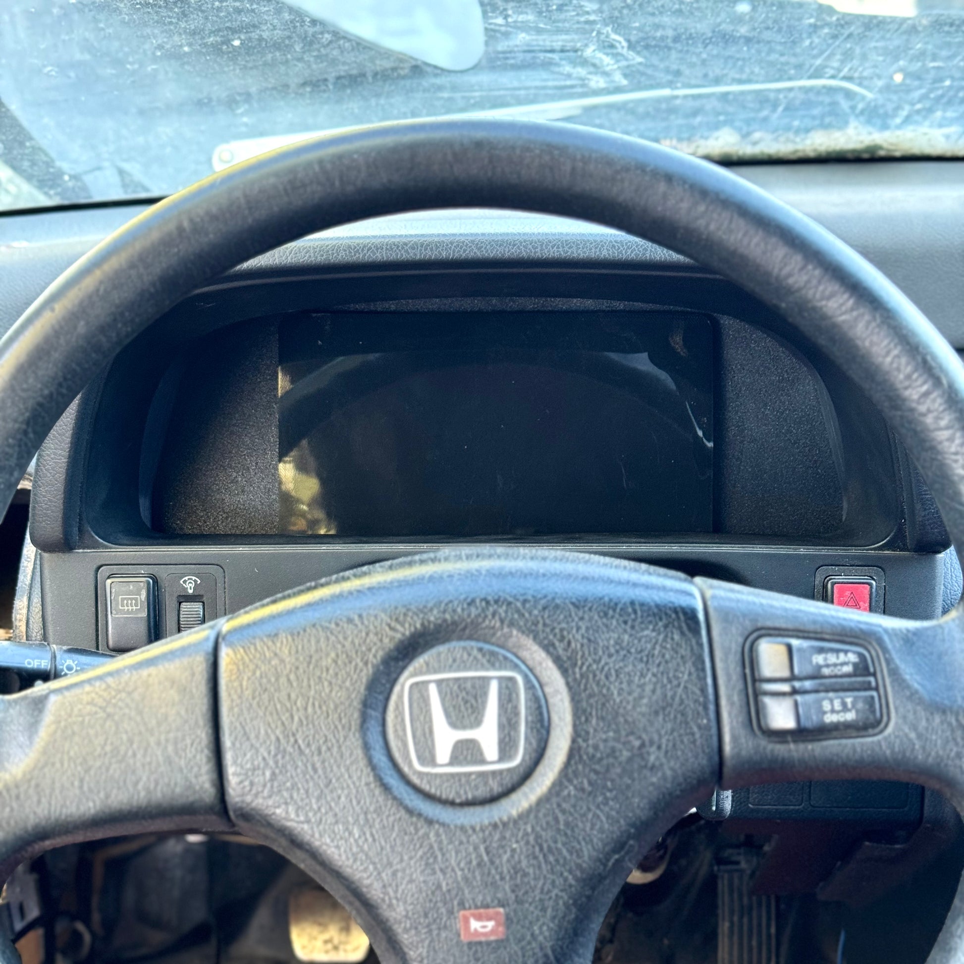 Cluster Display PANEL Mount EF CRX - Textured / Powertune