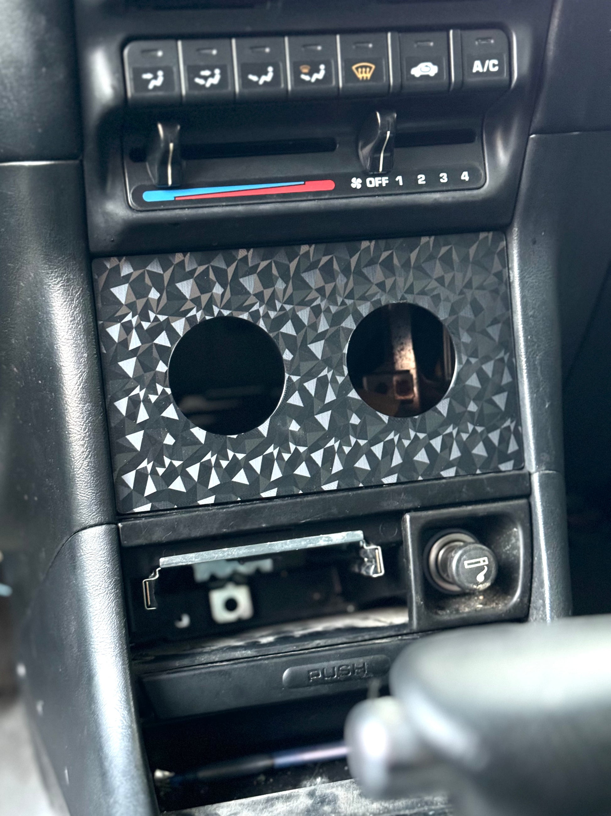 Radio Delete 1 2 3 Gauge Double Din 52mm Pod Honda Stereo - 2 Gauge / Textured