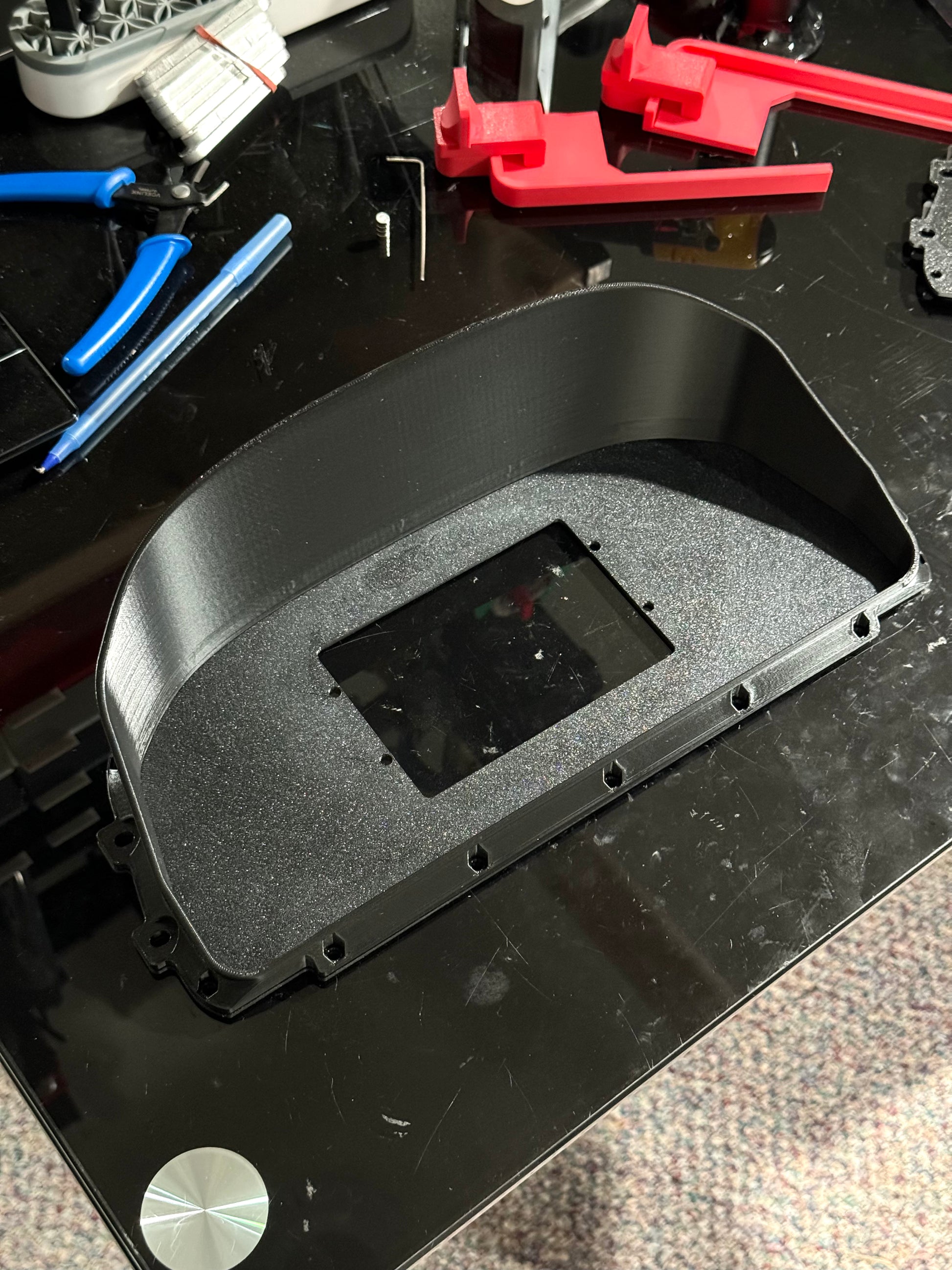 Cluster Display PANEL Mount EF CRX - Textured / AIM MXS